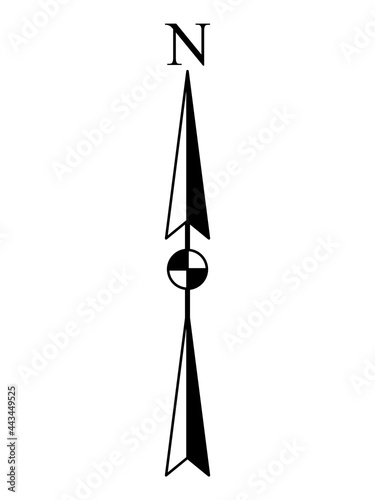 True north icon. Clipart image isolated on white background