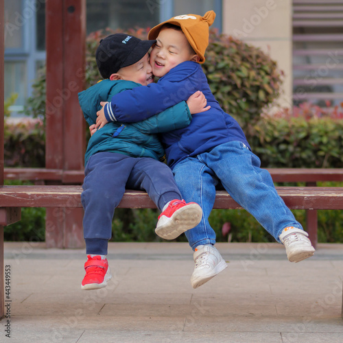 child playing on the playground