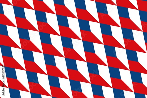 Simple geometric pattern in the colors of the national flag of Czech Republic
