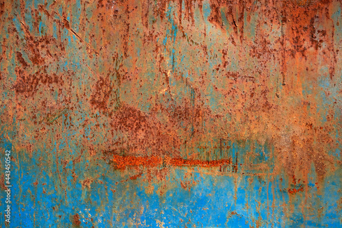 Blue corroded metal texture