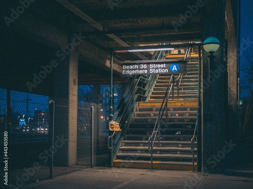 Beach 36th Street subway station, Rockaways, Queens, New York