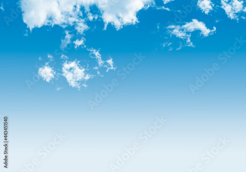 Beautiful and bright day view with blue sky and white clouds.