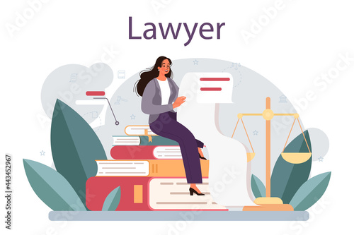 Lawyer concept. Law advisor or consultant, advocate defending