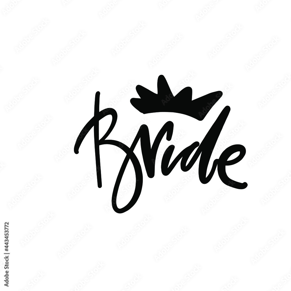 Fototapeta premium Wedding t-shirt hand lettering