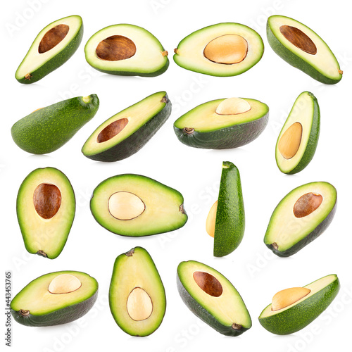 Set of avocado images