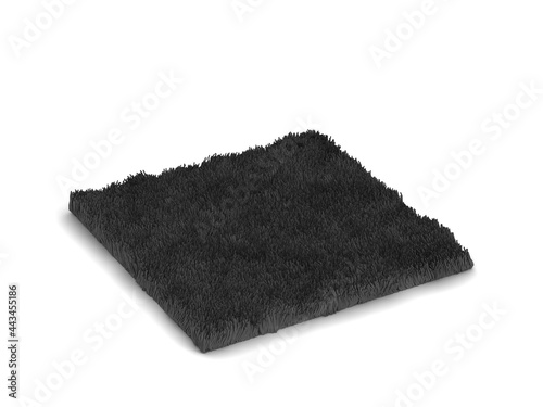 Fluffy square rug