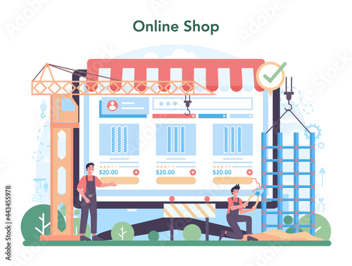 Fitter or installer online service or platform. Industrial builder
