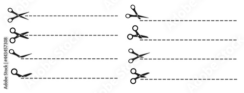 Vector illustration of Scissors set