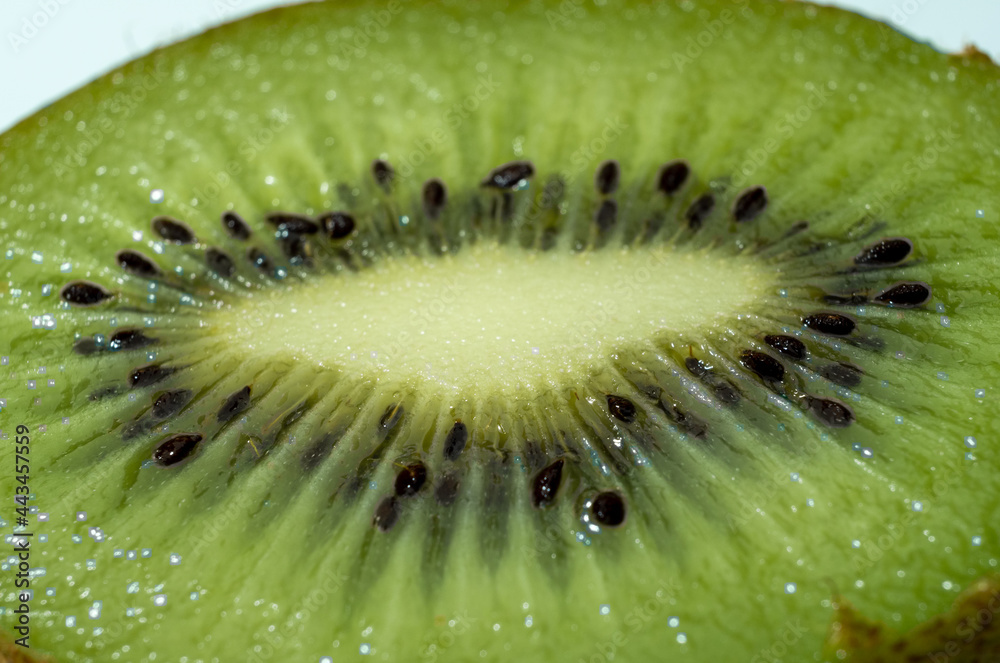 Kiwi sliced into slices isolated on white background. Kiwi sliced into slices isolated on white background.