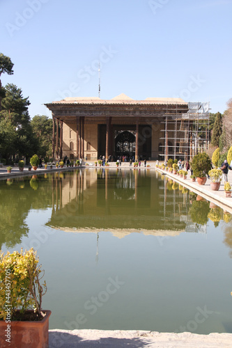 interior of the Chehel Sotoon palas in Isfahan Iran photo