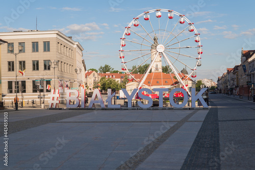 Принти на полотні Ferris wheel in the city center, Białystok