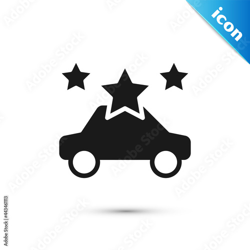 Grey Car sharing icon isolated on white background. Carsharing sign. Transport renting service concept. Vector