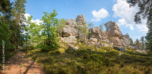 rocky quartz formation, tourist destination Grosser Pfahl, near Viechtach lower bavaria