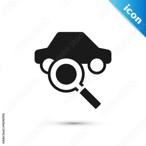 Grey Car sharing icon isolated on white background. Carsharing sign. Transport renting service concept. Vector