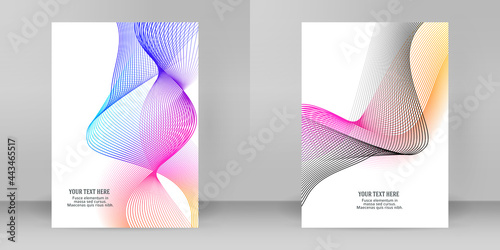Design element rotation intersection overlay thin lines forms frame for background presentation. Vector illustration EPS 10 for new product newsletters, technology graphics, report firm, industrial