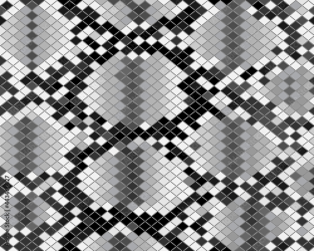 SVG Seamless  pattern of snake leather, gray color on a white background