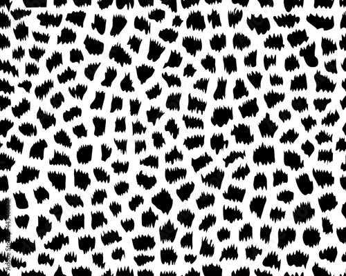 SVG Seamless  pattern of giraffe leather, black color on a white background