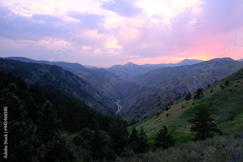 Beautiful Sunset Mountain View in Golden Colorado