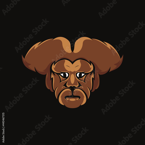 cowboy illustration mascot logo vector