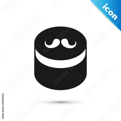 Grey Gel or wax for hair styling icon isolated on white background. Hair cosmetic. Jar with product for styling hair and mustache. Vector