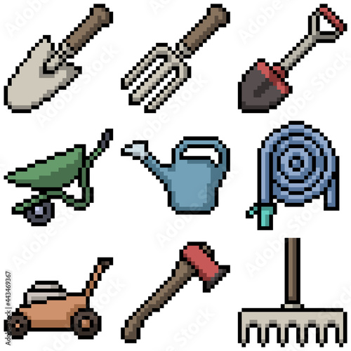 pixel art of gardening tool