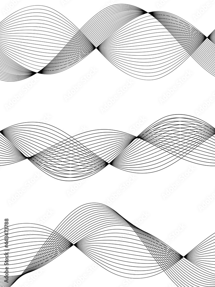 Design elements. Wave of many gray lines. Abstract wavy stripes on white background isolated. Creative line art. Vector illustration EPS 10. Colourful shiny waves with lines created using Blend Tool. Design elements. Wave of many gray lines. Abstract wavy stripes on white background isolated. Creative line art. Vector illustration EPS 10. Colourful shiny waves with lines created using Blend Tool.