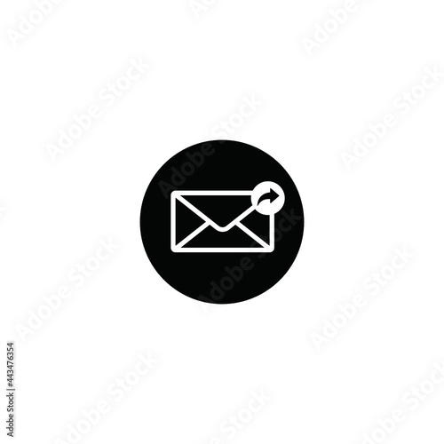 Forwarded letter monochrome icon