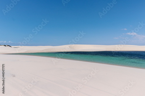 Lagoon in the middle of the desert in Brazil