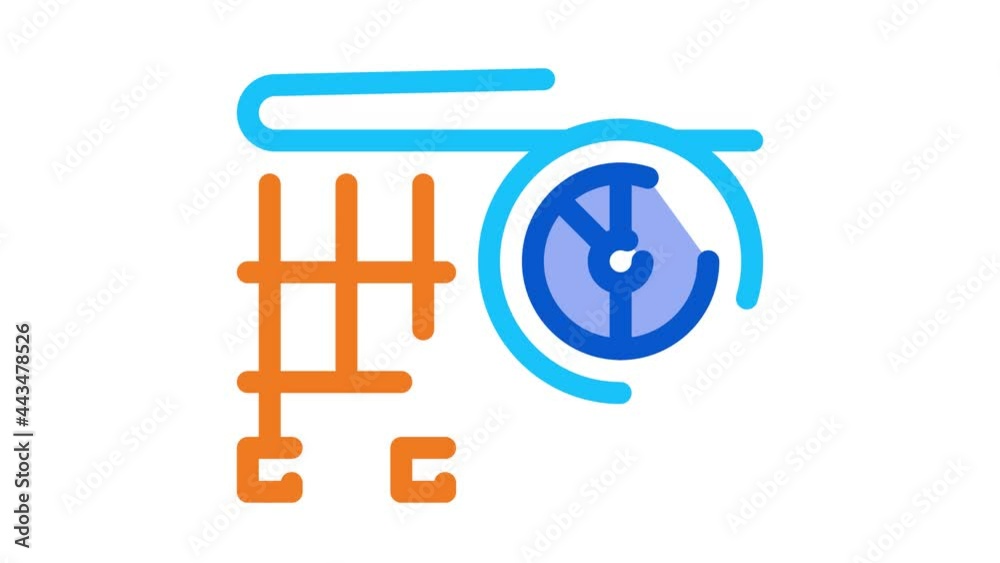 Plane Engine Wing Icon Animation. color Plane Engine Wing animated icon on white background Plane Engine Wing Icon Animation. color Plane Engine Wing animated icon on white background