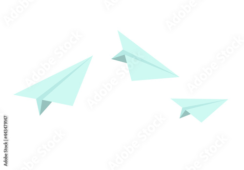 Paper plane flying