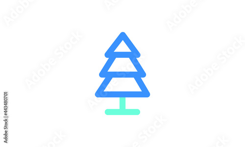Christmas tree silhouette Isolated Christmas tree icon with star Christmas Tree Vector © Modern_logo09