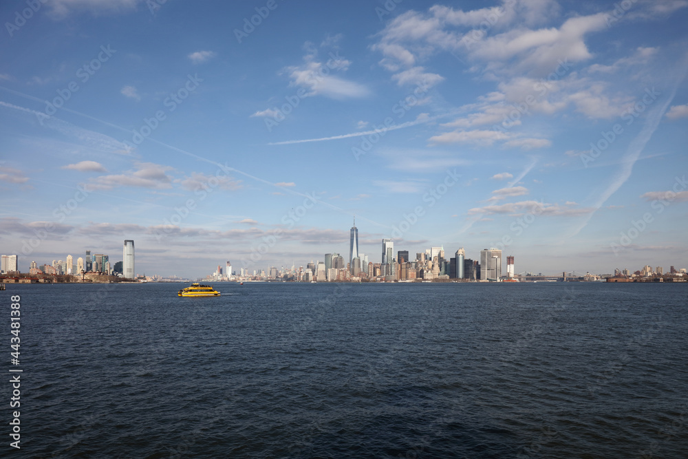 Obraz premium New York Jersey und Brooklyn Skyline / New York Jersey and Brooklyn Skyline /