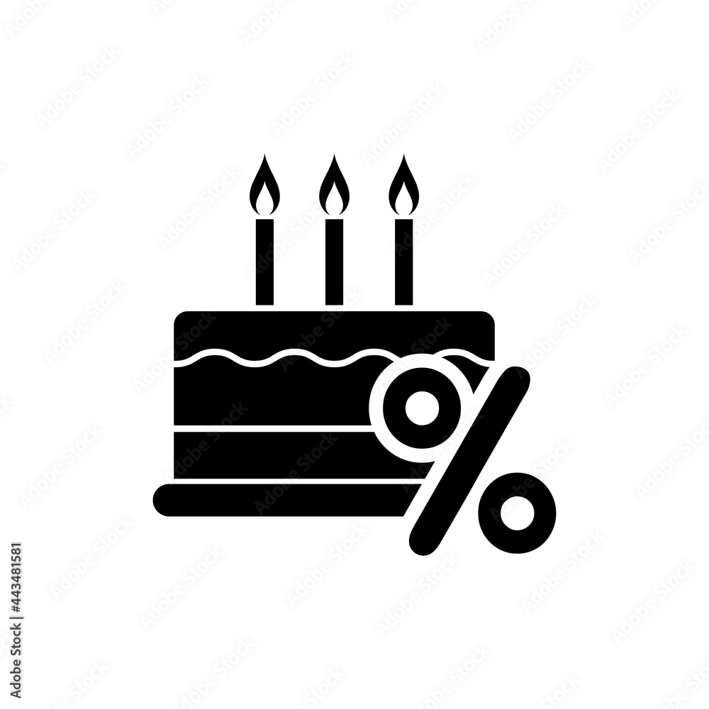 Obraz premium Discount icon, percentage protection logo isolated on a white background