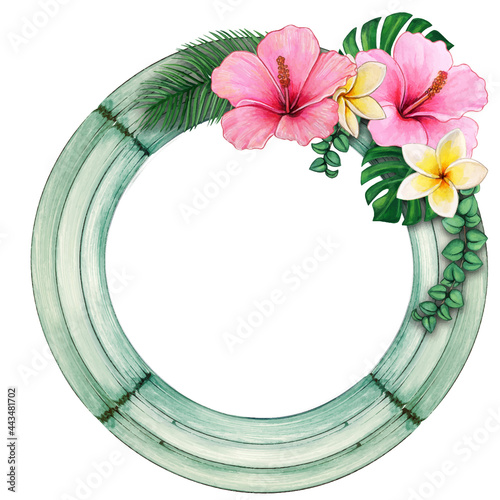 frame with flower