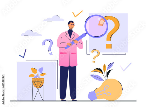 Frequently Asked Questions Concept.