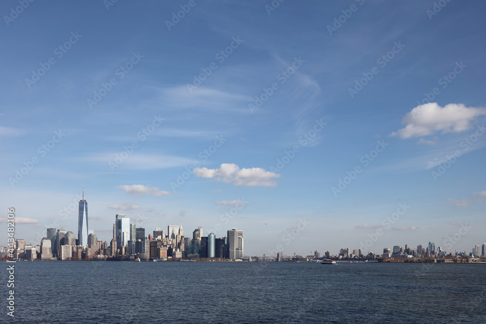 Fototapeta premium New York und Brooklyn - Skyline / New York and Brooklyn - Skyline /