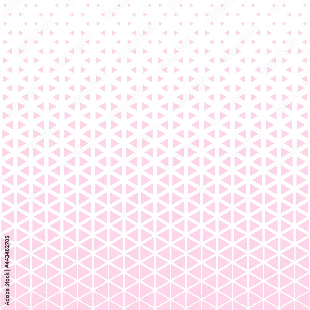 White and pink halftone triangle pattern background. Abstract geometric triangle, halftone. Vector background. White and pink halftone triangle pattern background. Abstract geometric triangle, halftone. Vector background.