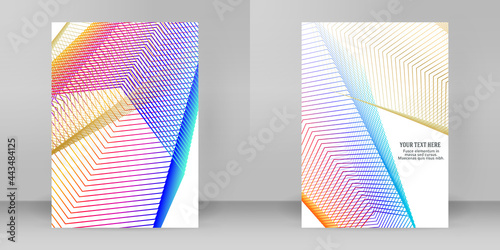 Design element rotation intersection overlay thin lines forms frame for background presentation. Vector illustration EPS 10 for new product newsletters, technology graphics, report firm, industrial