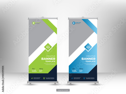 Corporate roll up banner or flyer social media post template
