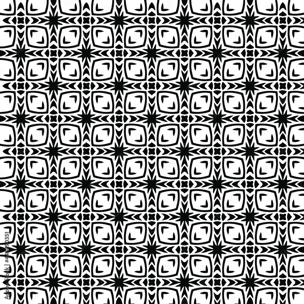 floral seamless pattern background.Geometric ornament for wallpapers and backgrounds. Black and white pattern. floral seamless pattern background.Geometric ornament for wallpapers and backgrounds. Black and white pattern.