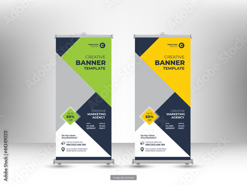 Corporate roll up banner or flyer social media post template