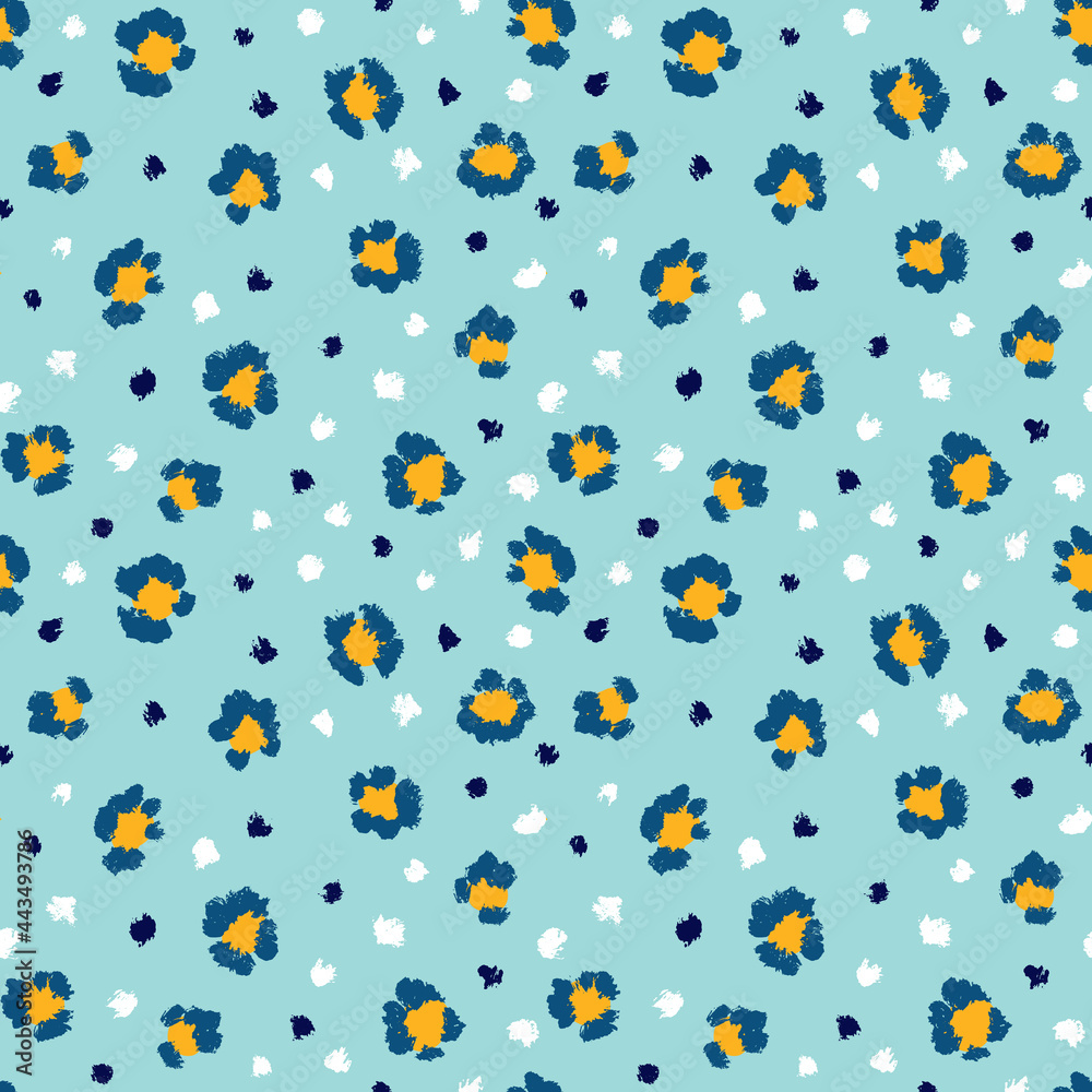 Leopard seamless pattern with brush stroke texture. Fashion stylish natural background. Vector animal skin print. Leopard seamless pattern with brush stroke texture. Fashion stylish natural background. Vector animal skin print.