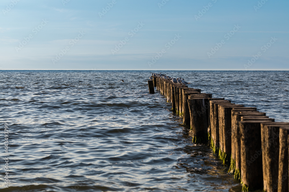 baltic sea, breakwater, calm water