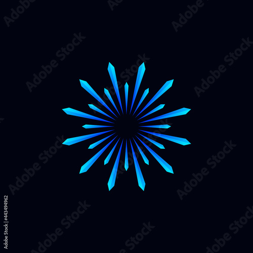 spark diamond vector logo design