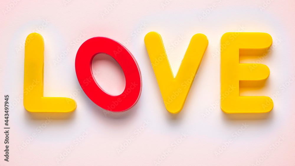 Plastic letters spelling LOVE Plastic letters spelling LOVE