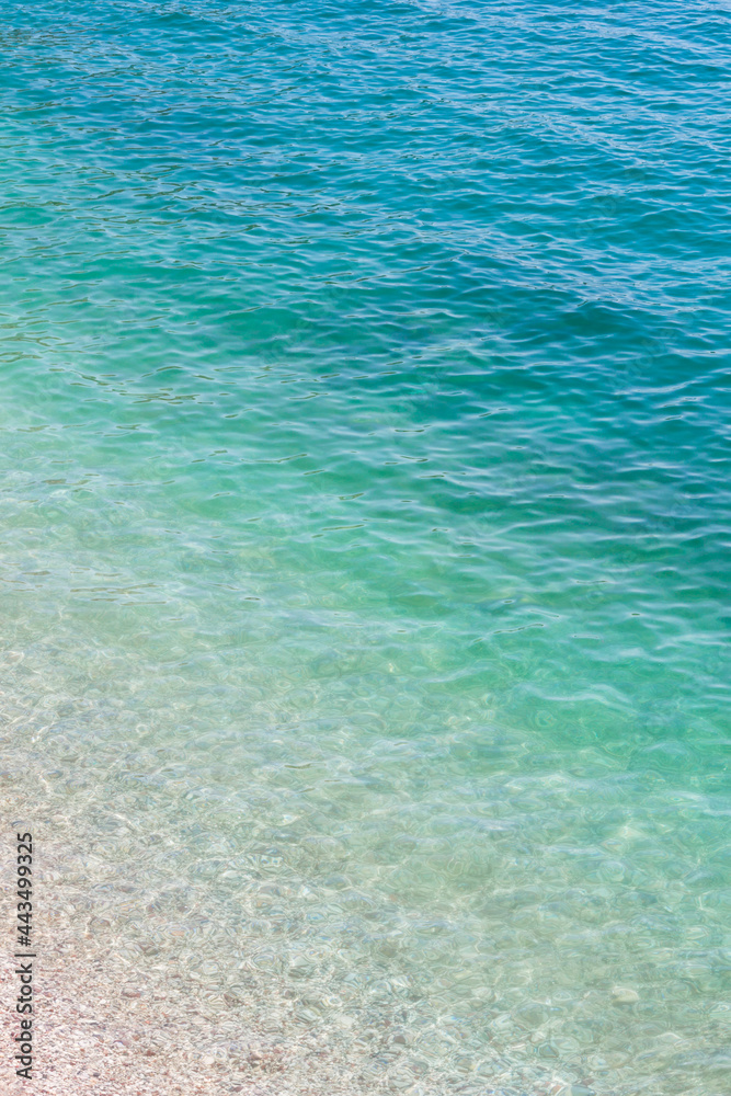 Sea water top view. Abstract natural watercolor gradient texture background