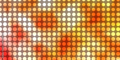 Light Orange vector background with circles.
