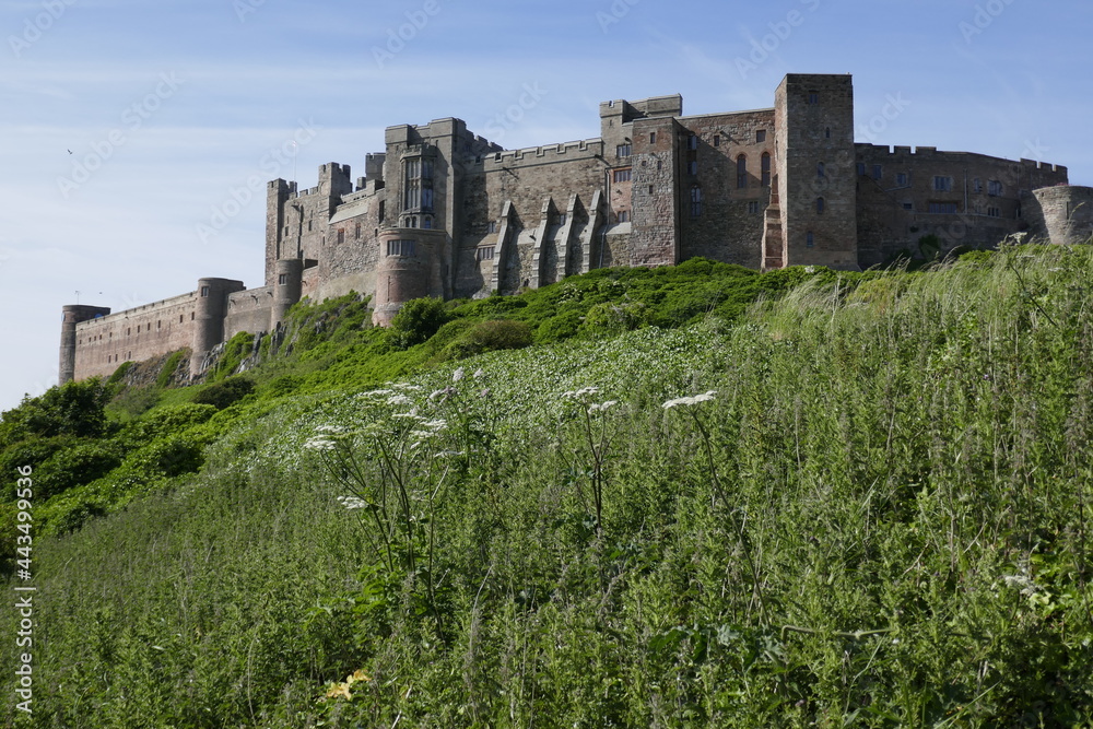 Bamburgh castle on the Northumberland coast