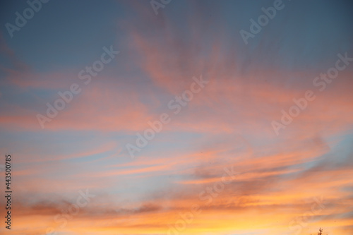 Beautiful clouds at sunset. Background image. Copy space © iritetereva