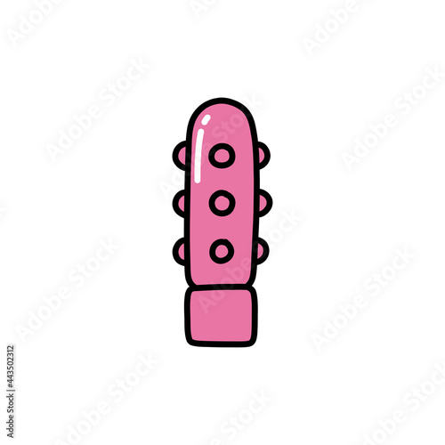 vibrator sex toy doodle icon, vector color line illustration